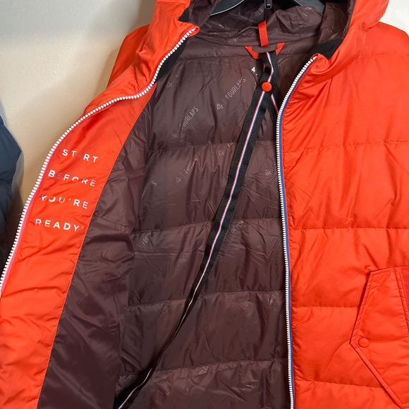 NWT FOURLAPS COVER DOWN JACKET IN COLOR FLAME - Picture 6 of 6